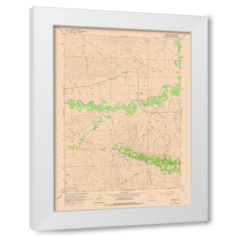 Sussex Wyoming Quad - USGS 1961 White Modern Wood Framed Art Print by USGS