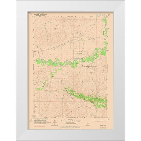 Sussex Wyoming Quad - USGS 1961 White Modern Wood Framed Art Print by USGS