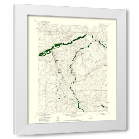 T L Ranch Wyoming Quad - USGS 1958 White Modern Wood Framed Art Print by USGS