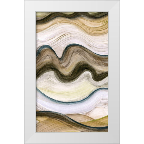 Wavelength I White Modern Wood Framed Art Print by Brey