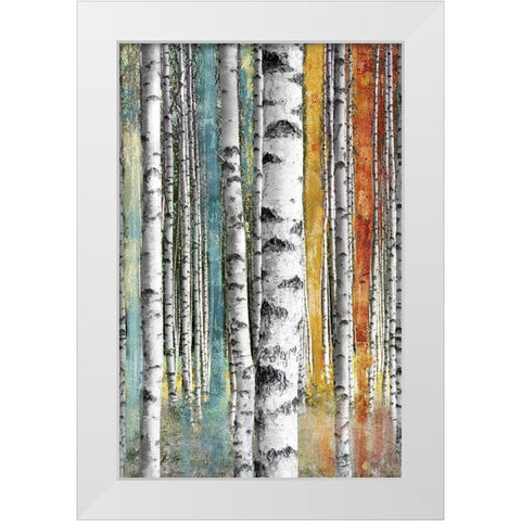 Abstract Birch I White Modern Wood Framed Art Print by Brey