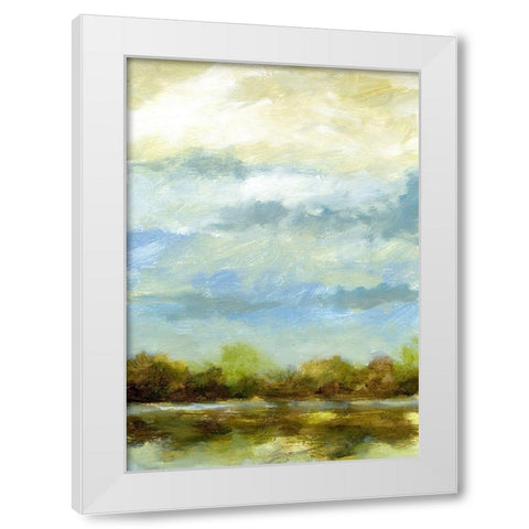 Blue Sky I White Modern Wood Framed Art Print by Brey