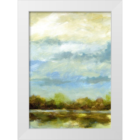 Blue Sky I White Modern Wood Framed Art Print by Brey