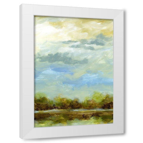 Blue Sky II White Modern Wood Framed Art Print by Brey