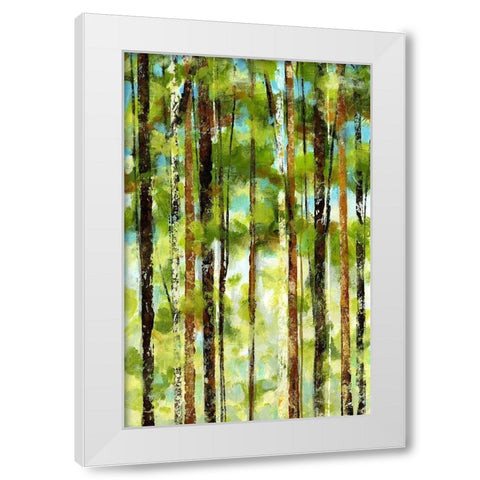 Forest I White Modern Wood Framed Art Print by Brey