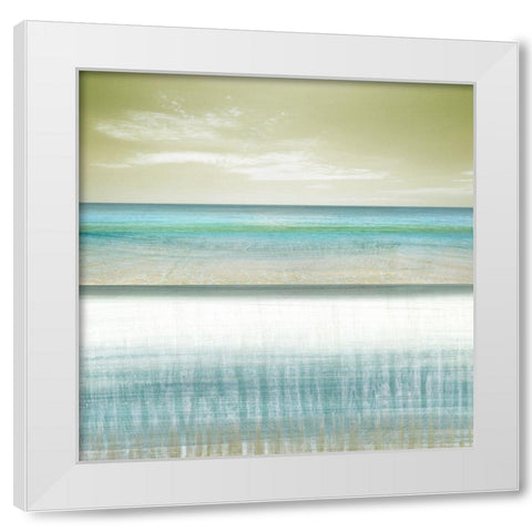 Sun and Sand I White Modern Wood Framed Art Print by Brey