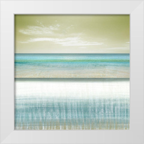 Sun and Sand I White Modern Wood Framed Art Print by Brey