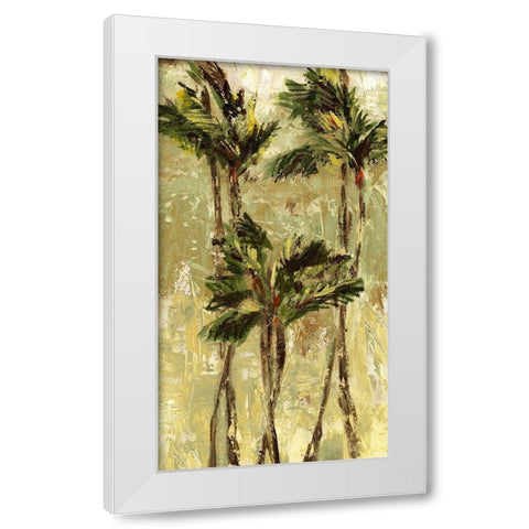 King Palm I White Modern Wood Framed Art Print by Brey