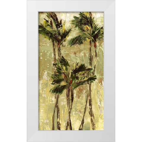 King Palm I White Modern Wood Framed Art Print by Brey