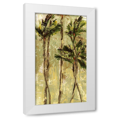 King Palm II White Modern Wood Framed Art Print by Brey
