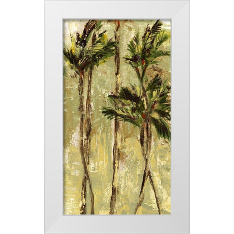 King Palm II White Modern Wood Framed Art Print by Brey