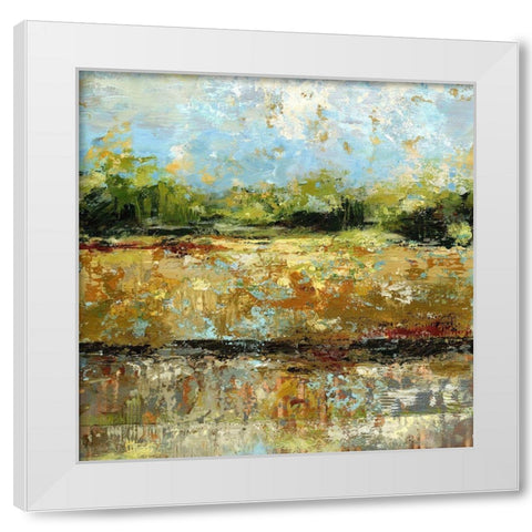 Summerview White Modern Wood Framed Art Print by Brey