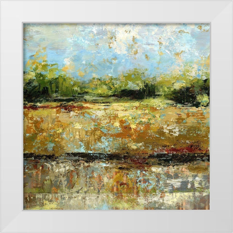 Summerview White Modern Wood Framed Art Print by Brey