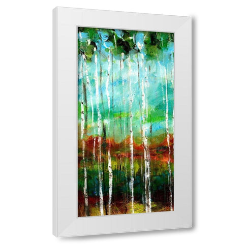 Treeline I White Modern Wood Framed Art Print by Brey