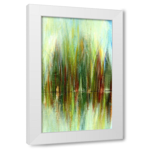 Pond Reflections III White Modern Wood Framed Art Print by Brey