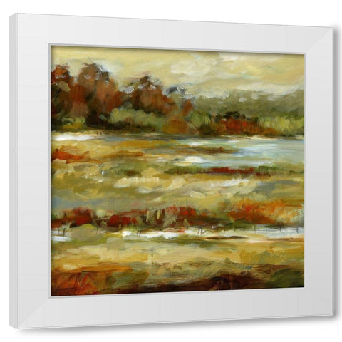 Meadow View I White Modern Wood Framed Art Print by Brey