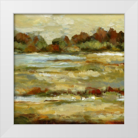 Meadow View II White Modern Wood Framed Art Print by Brey