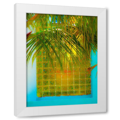 Blocks White Modern Wood Framed Art Print by Bartola