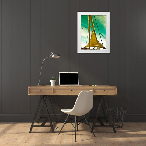 Sailing Tempe II White Modern Wood Framed Art Print by Bartola