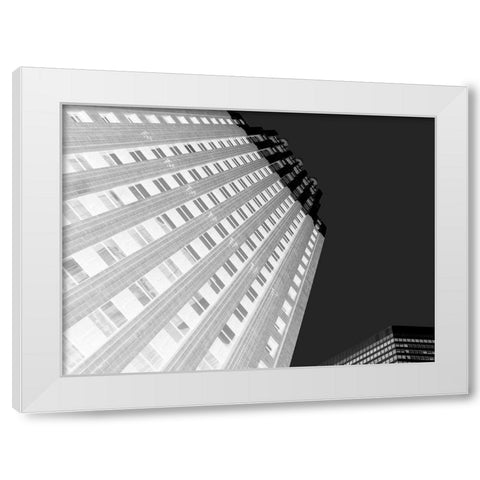 Skytower II Black and White White Modern Wood Framed Art Print by Bartola