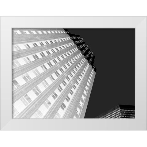 Skytower II Black and White White Modern Wood Framed Art Print by Bartola