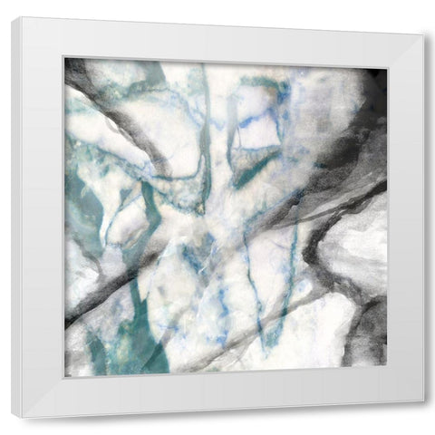 Granite Cool I White Modern Wood Framed Art Print by Franklin