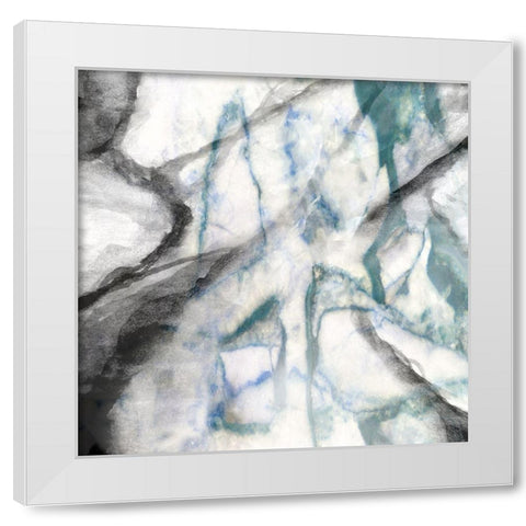 Granite Cool II White Modern Wood Framed Art Print by Franklin