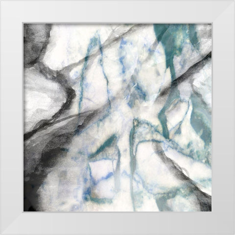 Granite Cool II White Modern Wood Framed Art Print by Franklin