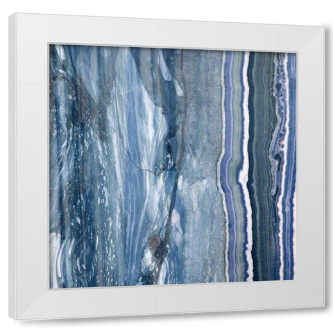Niagra Blue I White Modern Wood Framed Art Print by Franklin