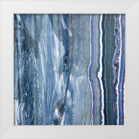 Niagra Blue I White Modern Wood Framed Art Print by Franklin