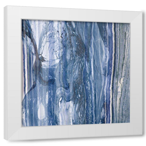 Niagra Blue I White Modern Wood Framed Art Print by Franklin
