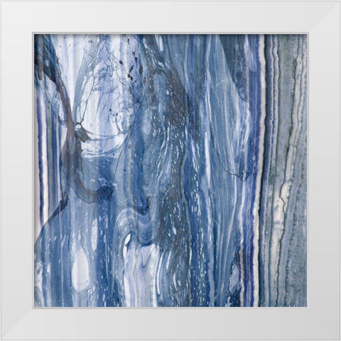 Niagra Blue I White Modern Wood Framed Art Print by Franklin