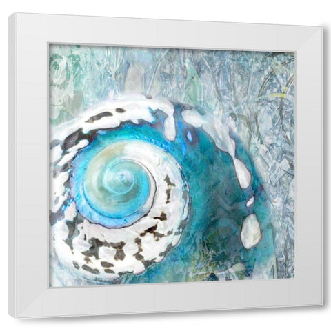 Abstract Shell White Modern Wood Framed Art Print by Franklin