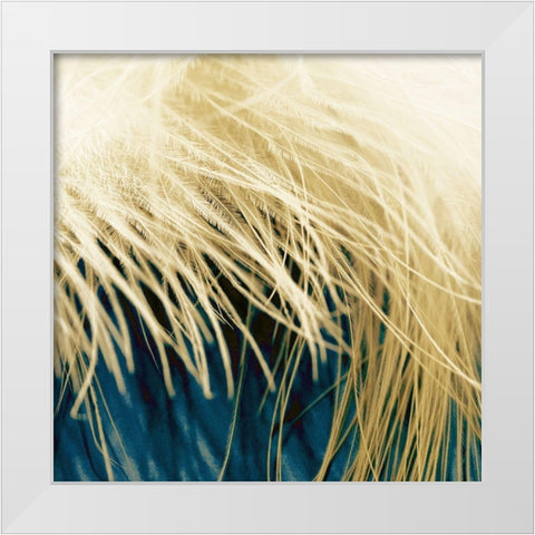 Feathergold II White Modern Wood Framed Art Print by Franklin