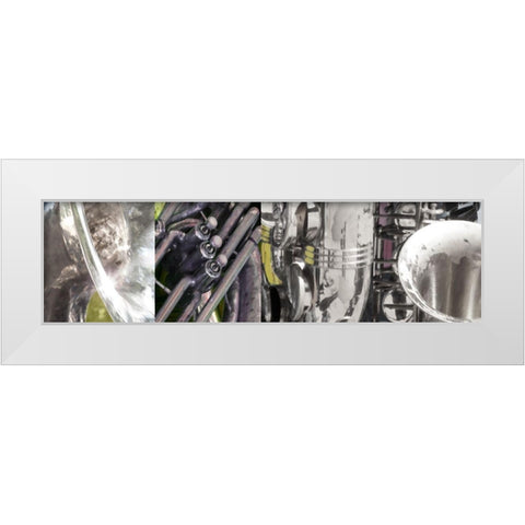 Hi Note I White Modern Wood Framed Art Print by Franklin