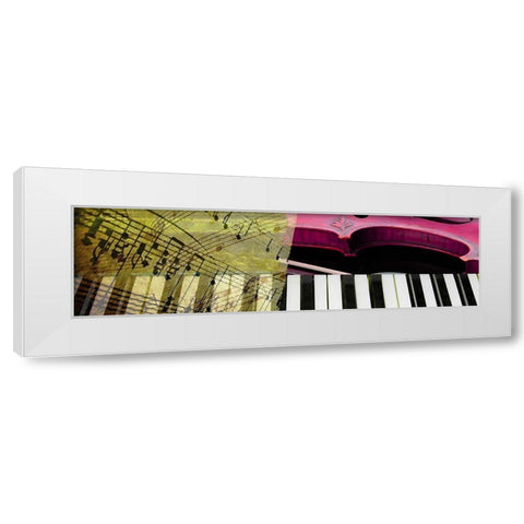 Hi Note II White Modern Wood Framed Art Print by Franklin