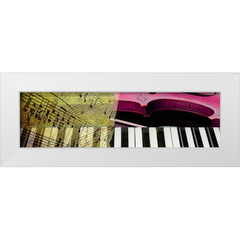 Hi Note II White Modern Wood Framed Art Print by Franklin