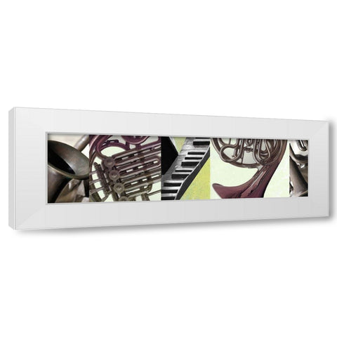 Hi Note III White Modern Wood Framed Art Print by Franklin