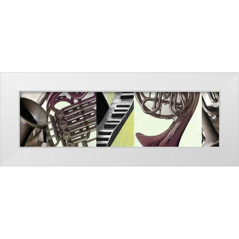 Hi Note III White Modern Wood Framed Art Print by Franklin