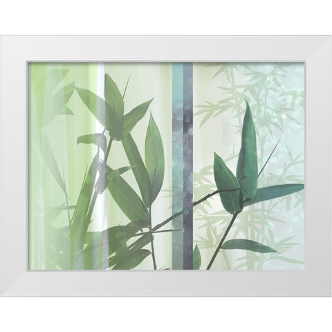 Morning Bamboo II White Modern Wood Framed Art Print by Franklin