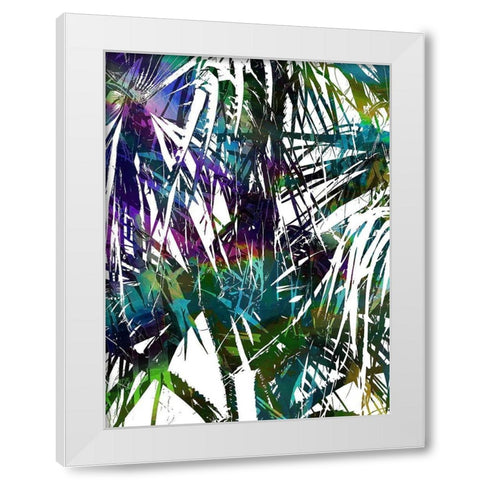 Palm Abstract I White Modern Wood Framed Art Print by Franklin