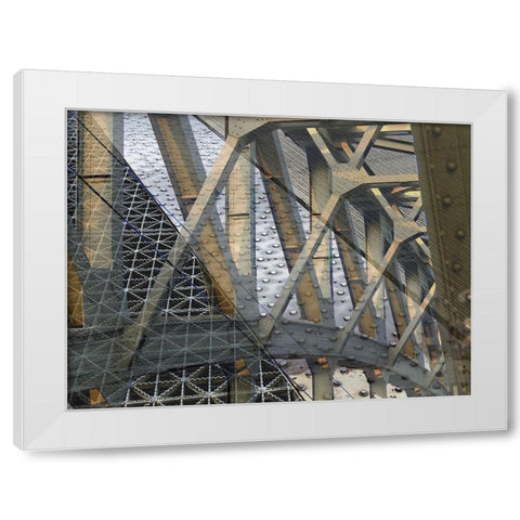 Bridge I White Modern Wood Framed Art Print by Franklin