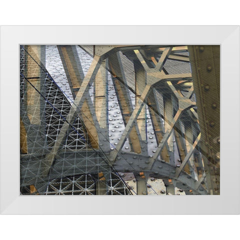 Bridge I White Modern Wood Framed Art Print by Franklin