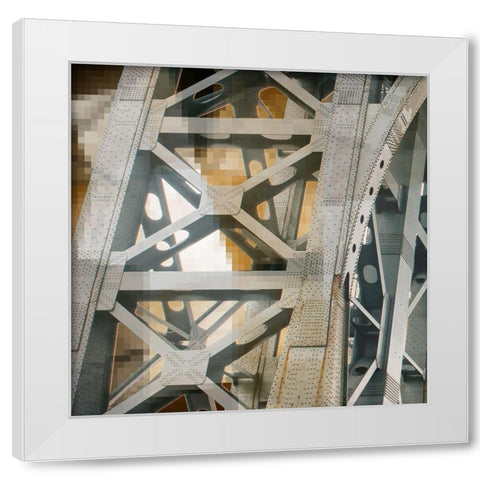 Bridgework I White Modern Wood Framed Art Print by Franklin