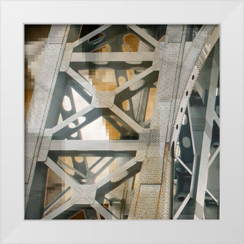 Bridgework I White Modern Wood Framed Art Print by Franklin
