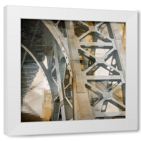 Bridgework II White Modern Wood Framed Art Print by Franklin