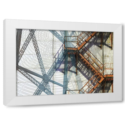 Fire Escape White Modern Wood Framed Art Print by Franklin