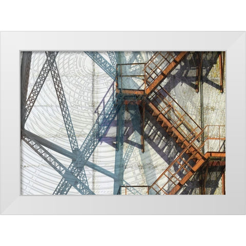 Fire Escape White Modern Wood Framed Art Print by Franklin