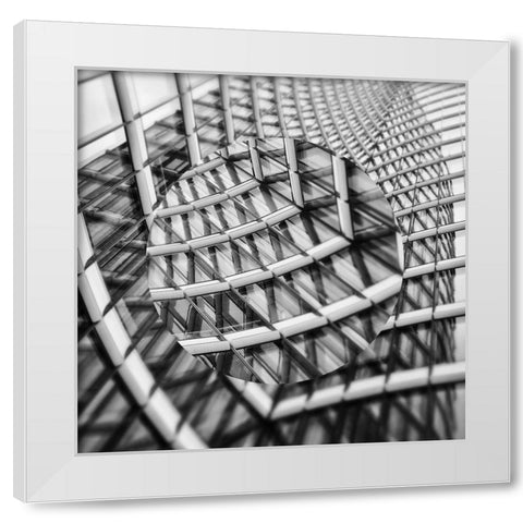 Urban Sphere I White Modern Wood Framed Art Print by Franklin