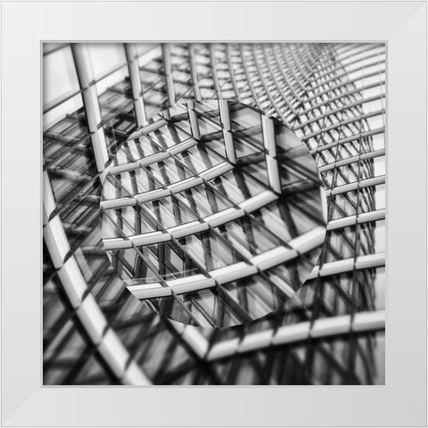 Urban Sphere I White Modern Wood Framed Art Print by Franklin